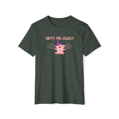 Happy Halloween Pig - Unisex Recycled Organic T-Shirt