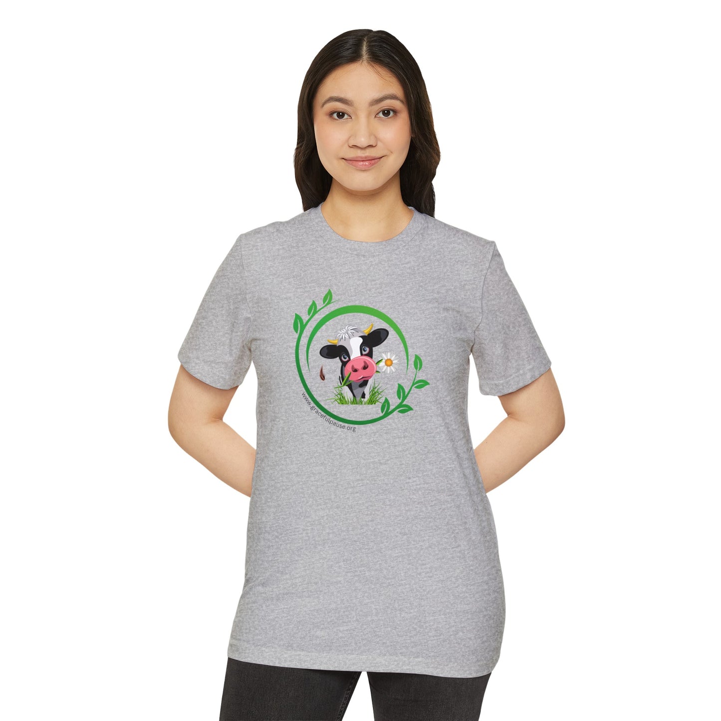 Pleading Cow - Unisex Recycled Organic T-Shirt