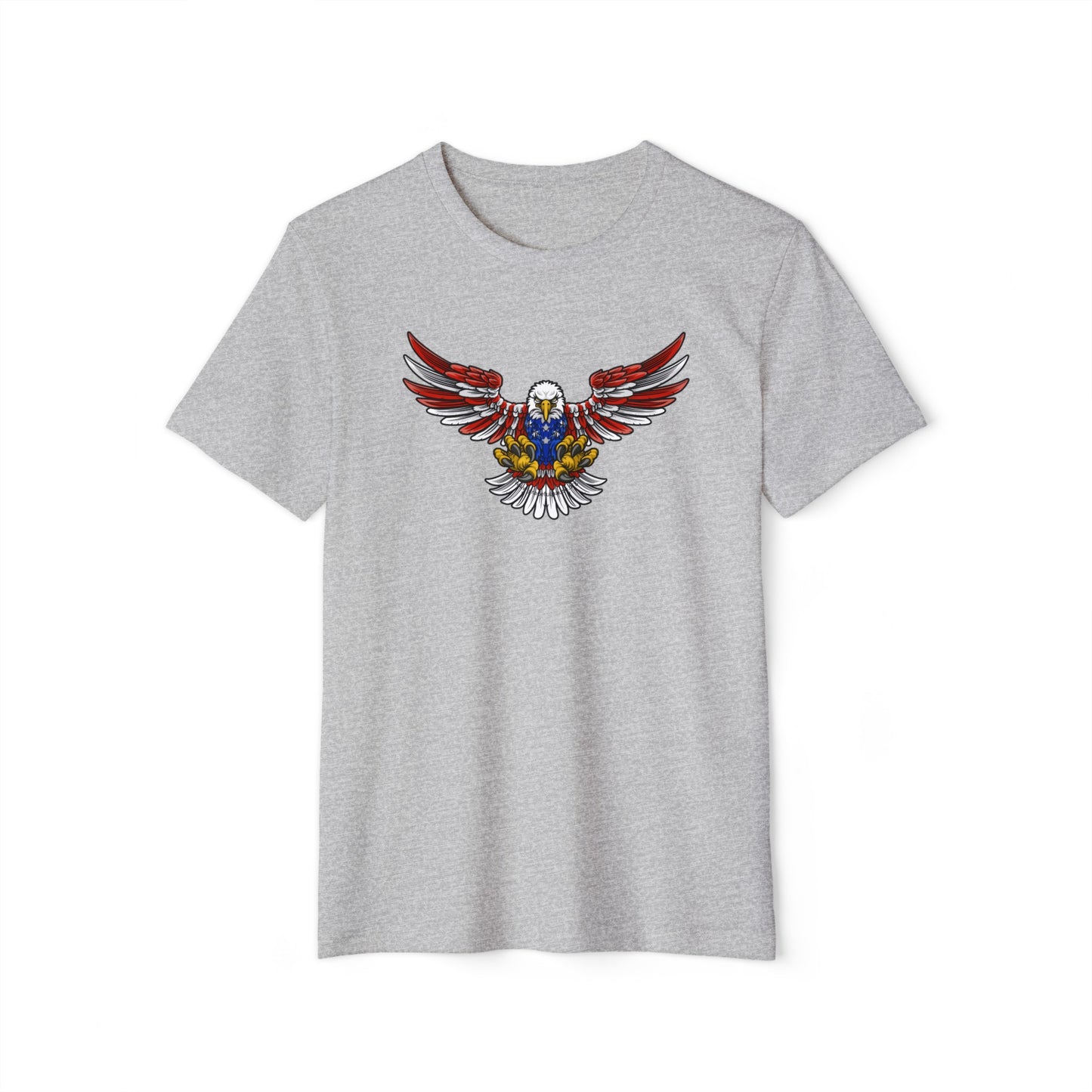 Patriotic Bald Eagle in Flight - Unisex Recycled Organic T-Shirt