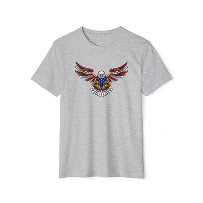 Patriotic Bald Eagle in Flight - Unisex Recycled Organic T-Shirt