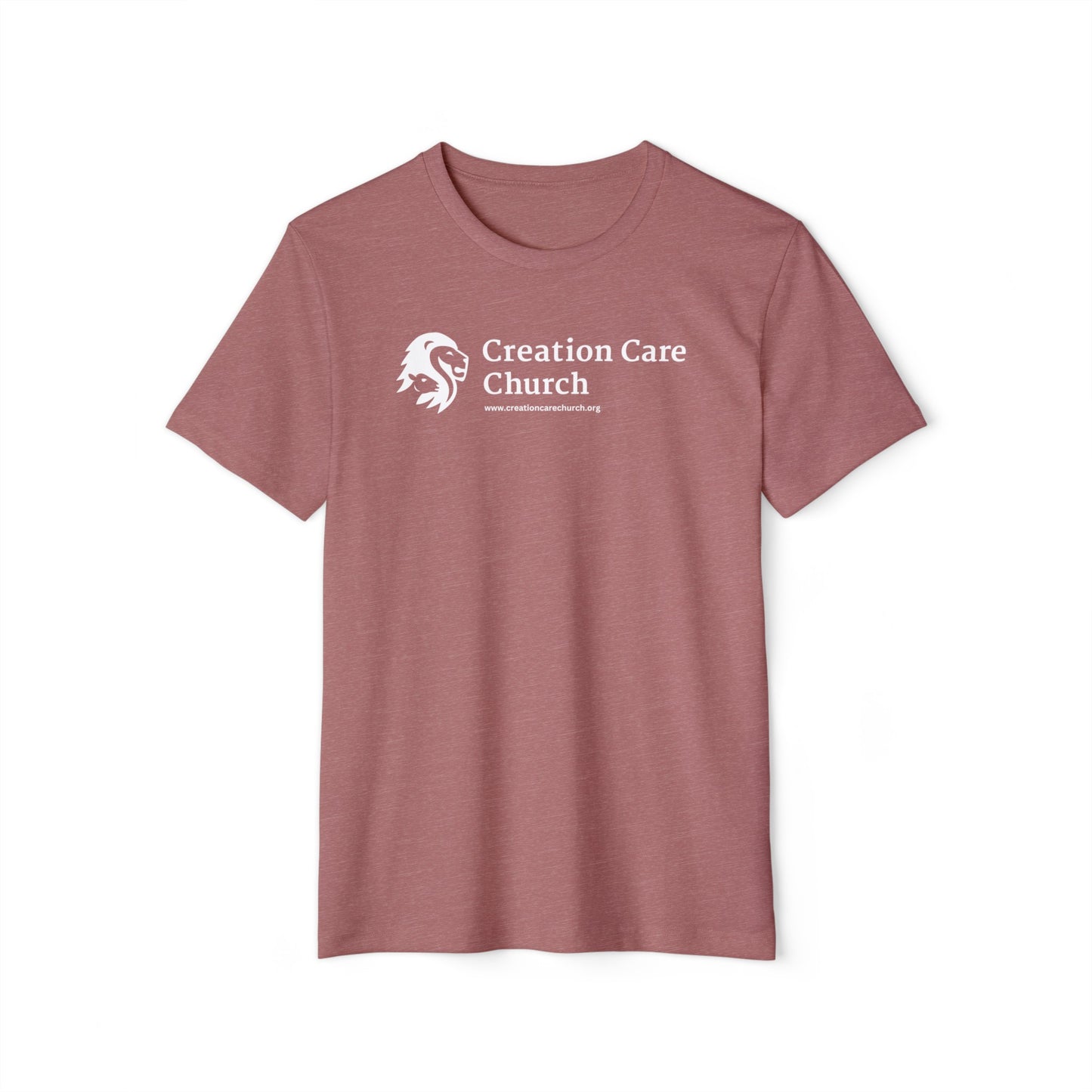 Creation Care Church White Logo - Unisex Recycled Organic T-Shirt