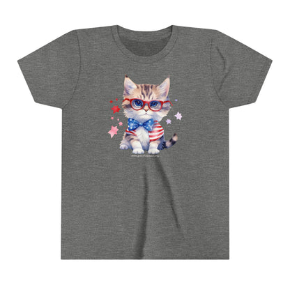 Patriotic Kitten - Youth Short Sleeve Tee