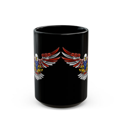 Patriotic Eagle in Flight - Black Mug